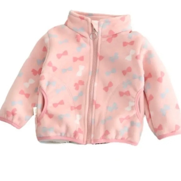 New girls pink fleece jacket 2T - Picture 1 of 3